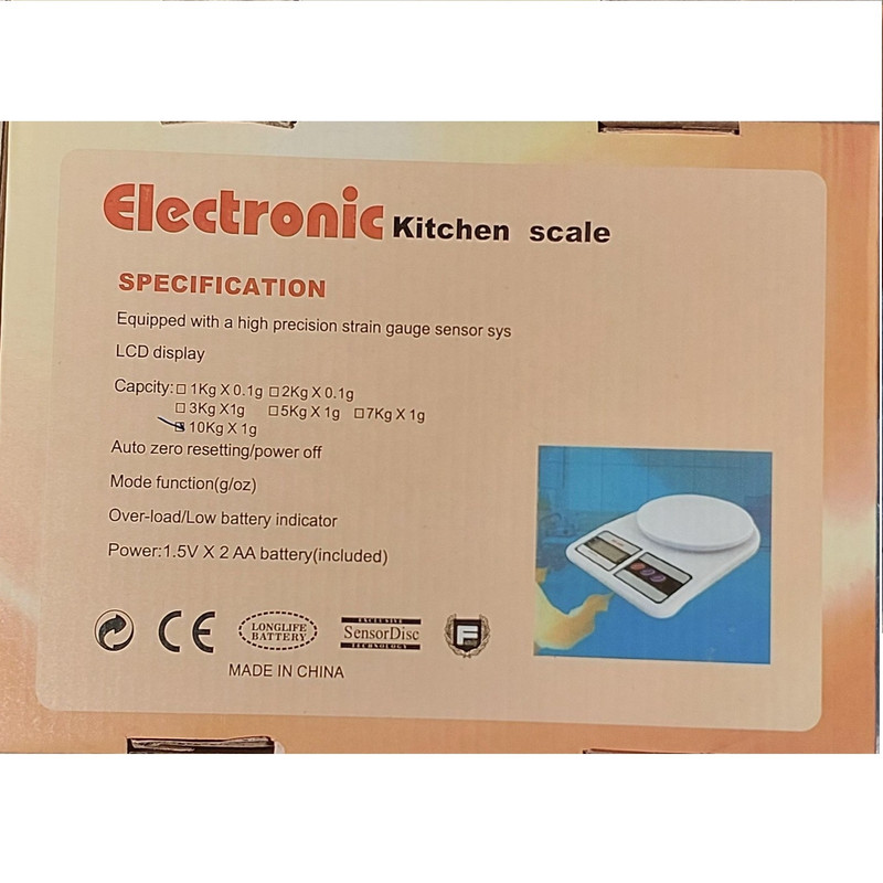 ترازوی آشپزخانه مدل SF-400 کد 10-0