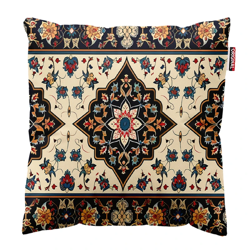 کوسن پاد آفرین مدل فرش و گلیم کد 18 سایز 40*40 سانتی متر