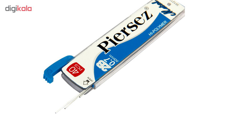 نوک مداد نوکی 2B پییرسز کد PZB0129 مدل متال قطر 0.7 میلی متر بسته 6 عددی