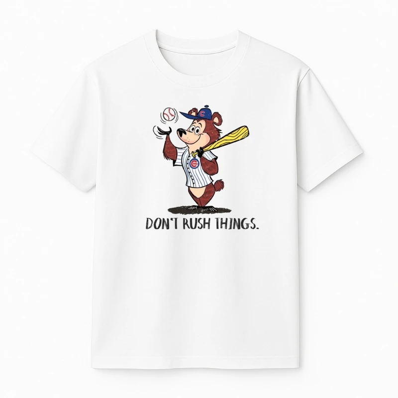 تی‌شرت آستین کوتاه پسرانه مدل خرس و بیسبال کد v19 