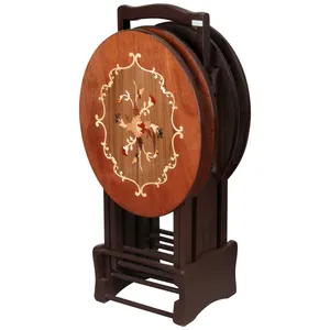 میز عسلی مدل گلوریا کد t8888 بسته 4 عددی
