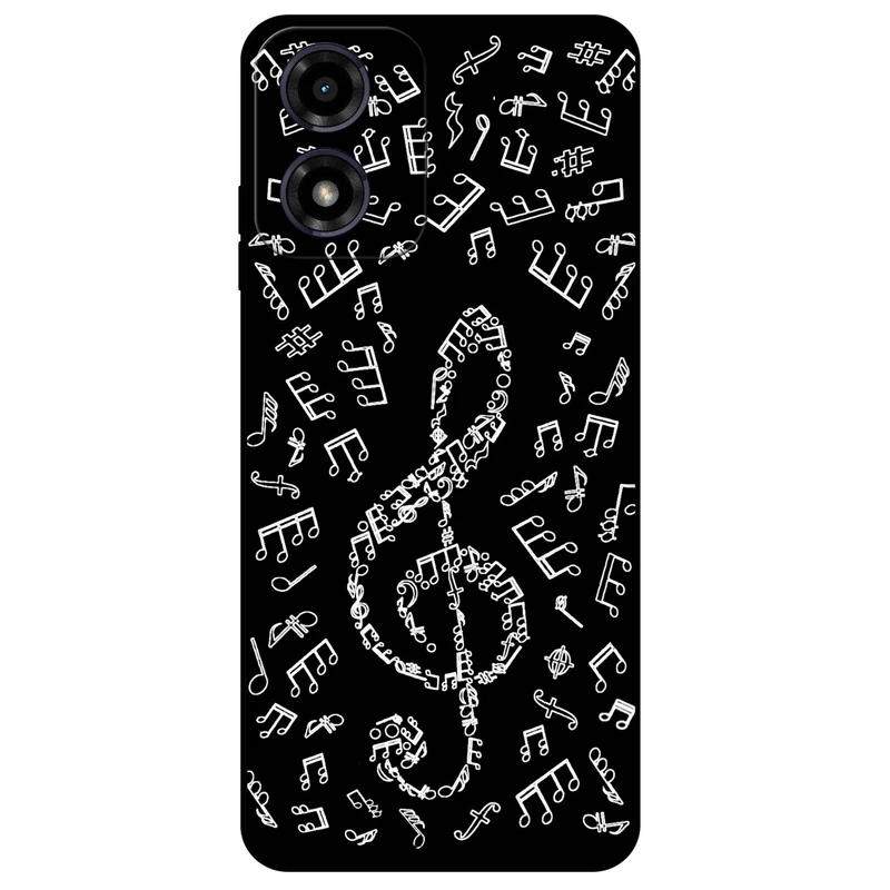 کاور مگافون طرح نوت موسیقی مدل 1370 مناسب برای گوشی موبایل موتورولا Moto G04 4G