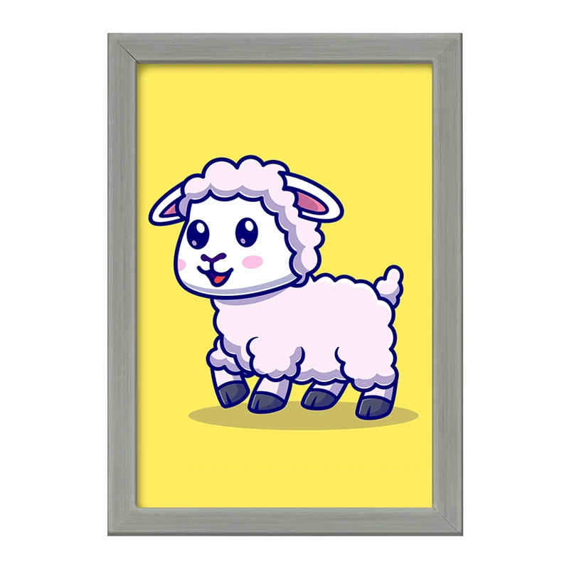 تابلو خندالو طرح حیوانات بامزه گوسفند کد 29654