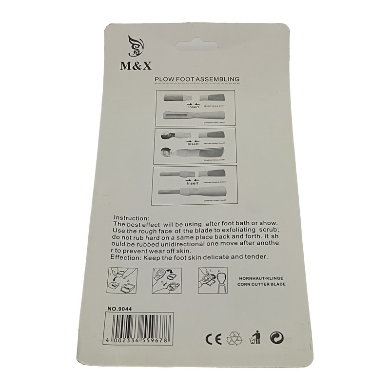 سوهان پا مدل M&X به همراه تیغ و رنده