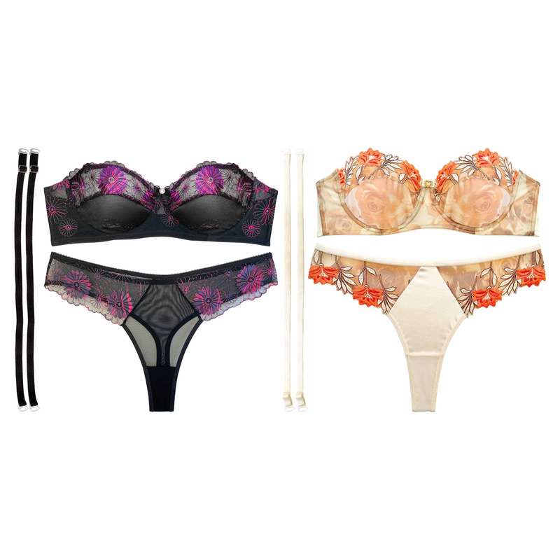 ست شورت و سوتین زنانه نوشه پوش کد 88004-88008 مجموعه 2 عددی