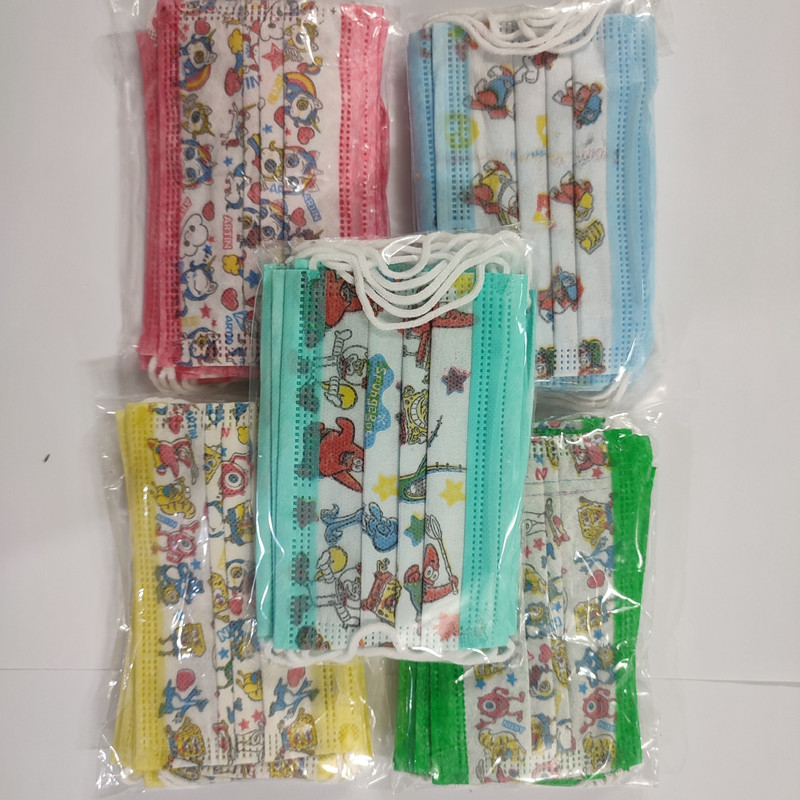 ماسک تنفسی کودک مدل رنگارنگ مجموعه ۱۰۰ عددی