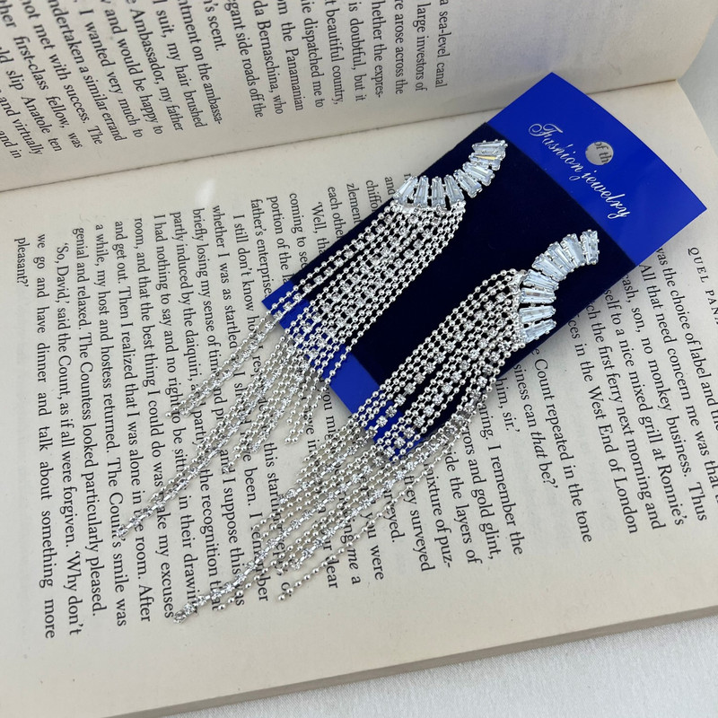 گوشواره زنانه مدل تنیسی جواهری کد E4822 گوشواره زنانه مدل تنیسی جواهری کد E4822