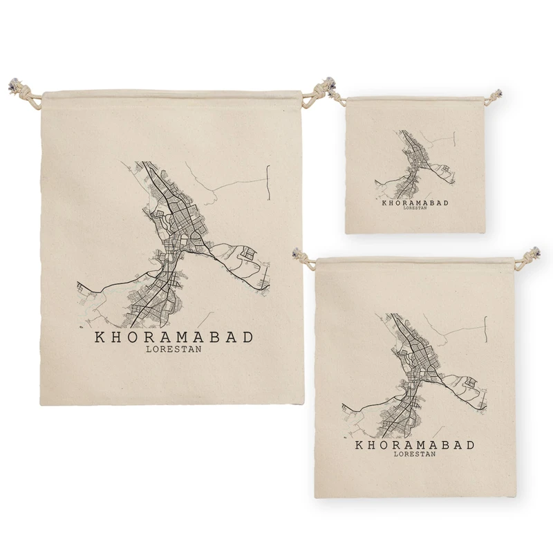 نظم دهنده ترمه طراحان ایده مدل نقشه شهر خرم آباد کد map0512 مجموعه سه عددی