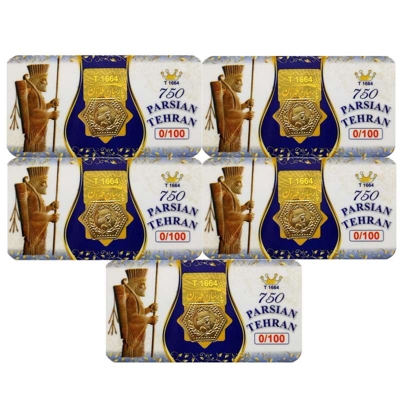 سکه گرمی طلا 18 عیار پئونی شاپ مدل پارسیان طهران PSH101 مجموعه 5 عددی