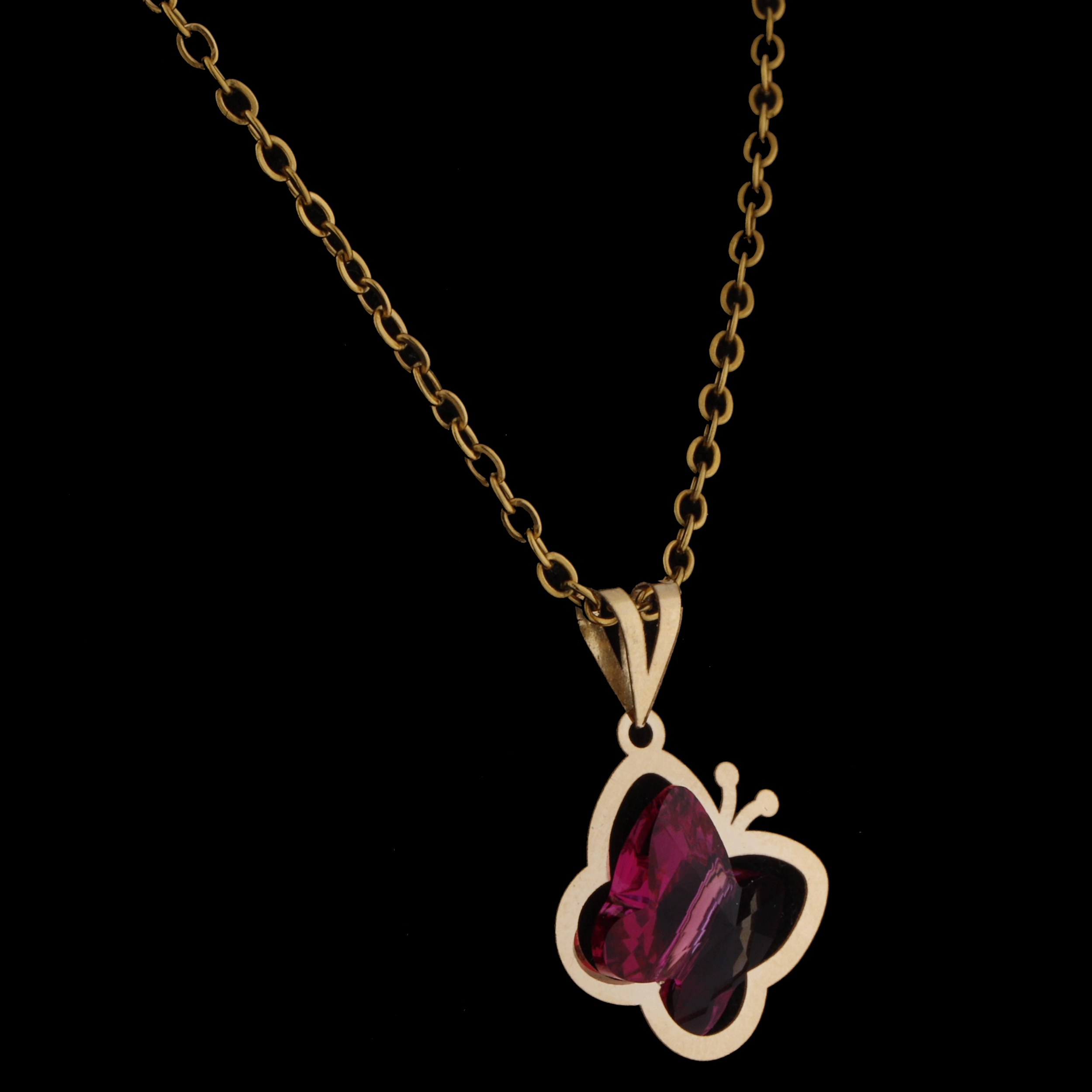 گردنبند طلا 18 عیار زنانه ناریا مدل پروانه