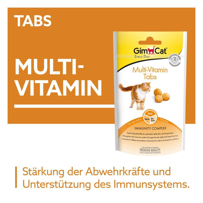 قرص مولتی ویتامین گربه جیم کت مدل Multi-Vitamin Tabs طعم شیر وزن 40 گرم