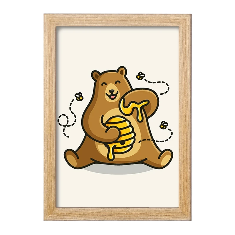 تابلو خندالو مدل حیوانات بامزه خرس کد 28375