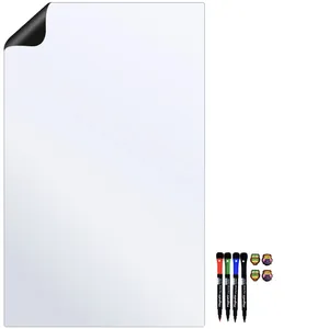 تخته وایت‌برد مغناطیسی هوم اند فریج مدل BASIC A2 سایز 60x40 سانتی‌متر به همراه ماژیک و مگنت مجموعه 9 عددی