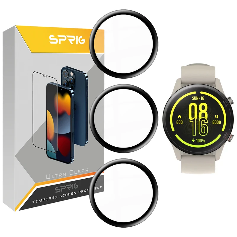 محافظ صفحه نمایش نانو اسپریگ مدل SPG مناسب برای ساعت هوشمند شیائومی Mi Watch Color Sport بسته سه عددی
