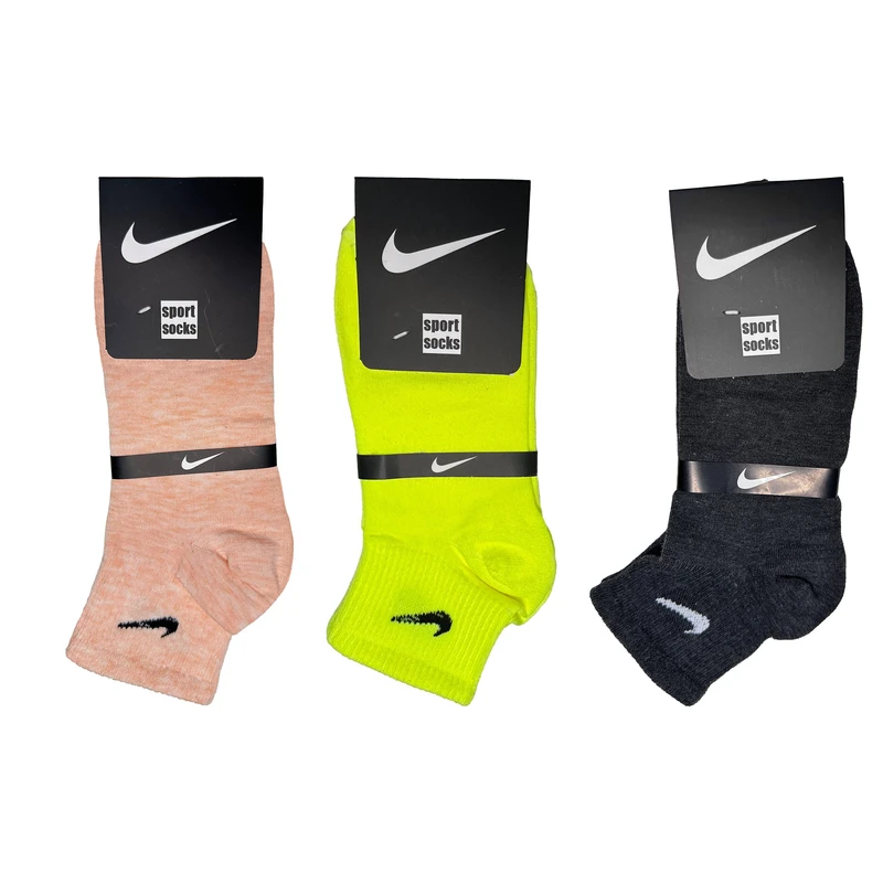 جوراب ورزشی ساق کوتاه زنانه مدل 2410 بسته سه عددی