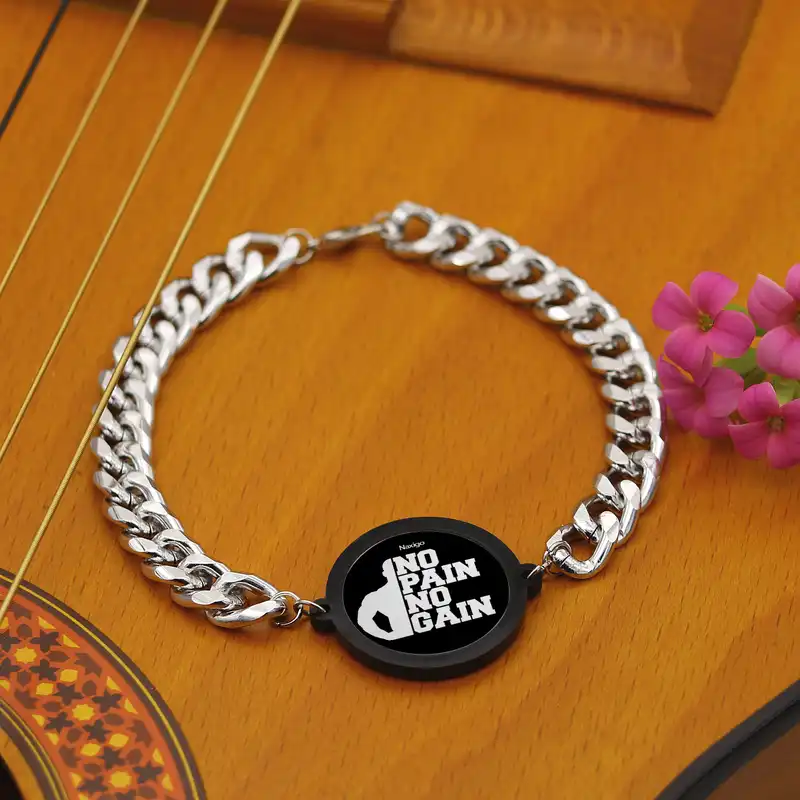 دستبند ناکسیگو مدل No Pain No Gain کد BZ7128
