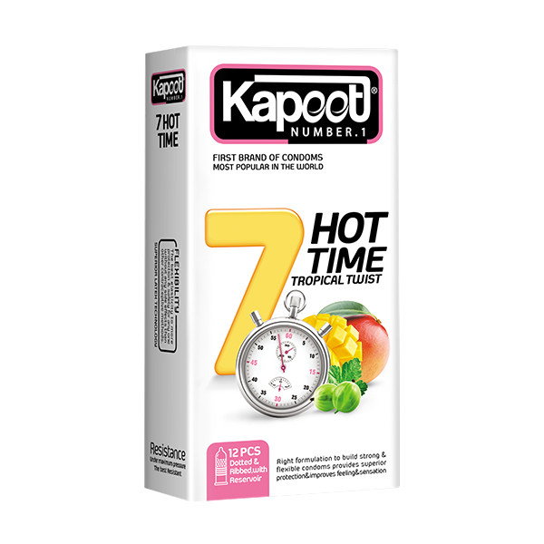 کاندوم کاپوت مدل 7Hot Time مجموعه 2 عددی کاندوم کاپوت مدل 7Hot Time مجموعه 2 عددی