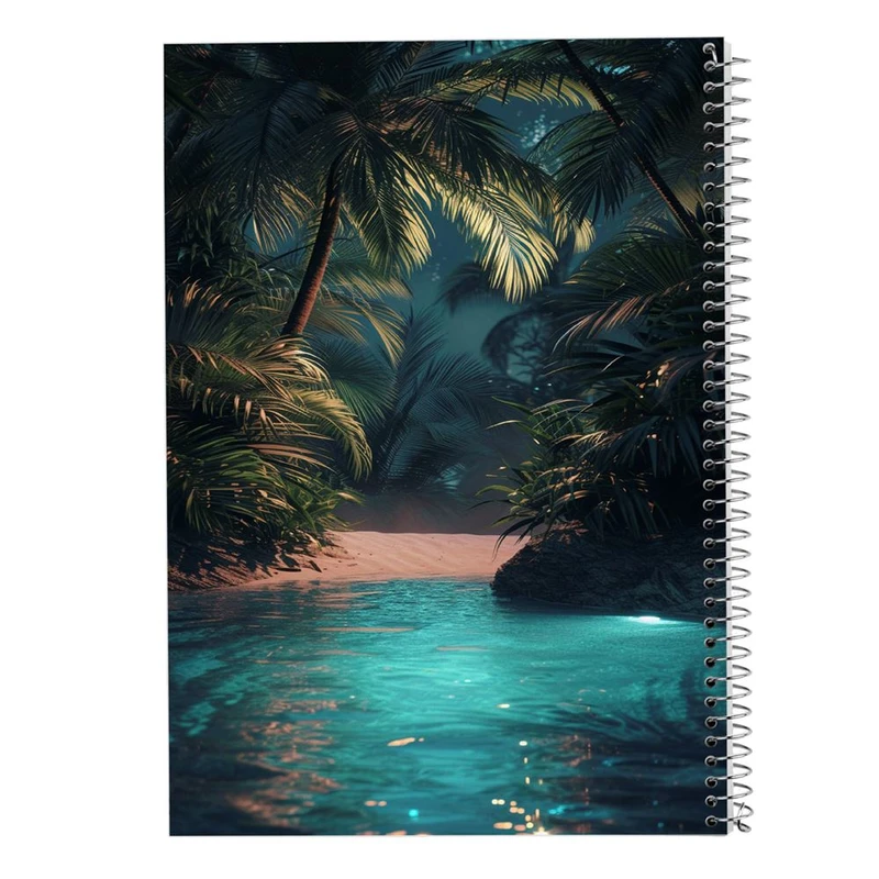 دفتر ژورنال نویسی 50 برگ مدوپد مدل نقطه ای طرح درخت نخل کد DF15197