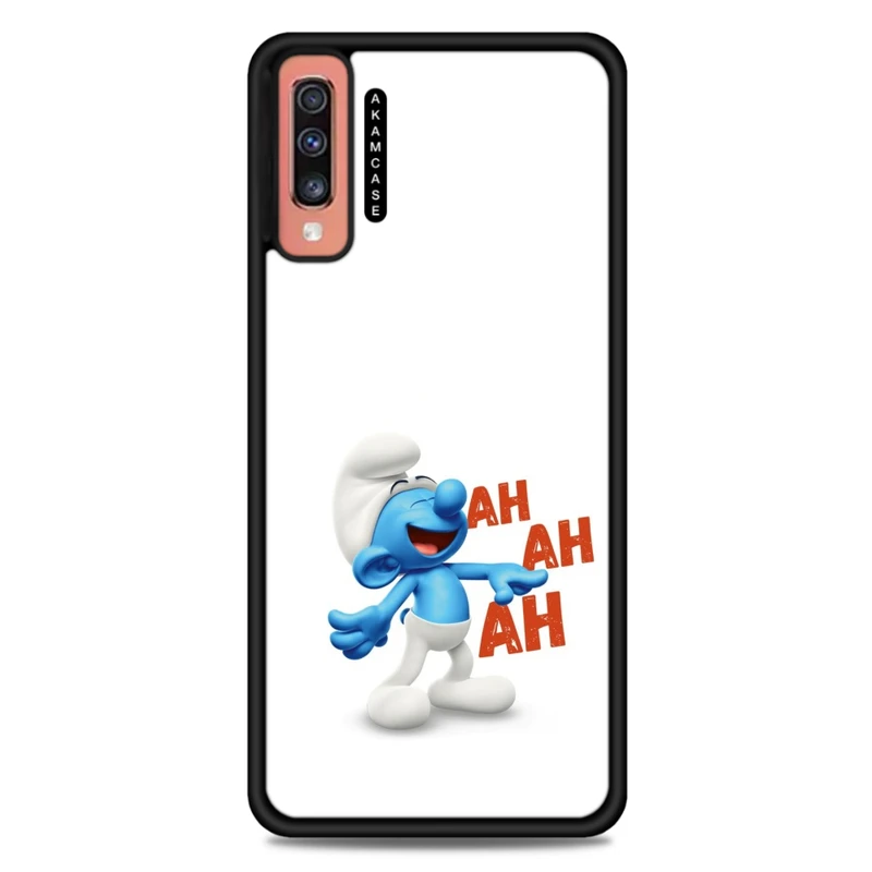 کاور آکام مدل AMC-WSGA70-SMURFS-5 مناسب برای گوشی موبایل سامسونگ Galaxy A70