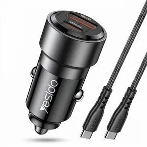 شارژر فندکی 60 وات یسیدو مدل Y55 به همراه کابل USB-C