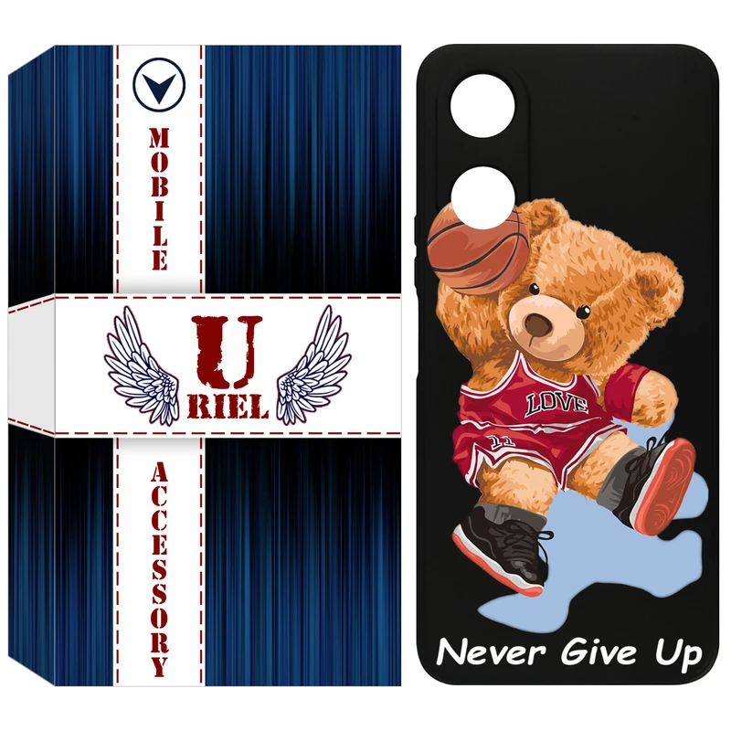 کاور یوریل قاب مدل KSH کد 63 طرح خرس ورزشکار مناسب برای گوشی موبایل آنر X5 Plus