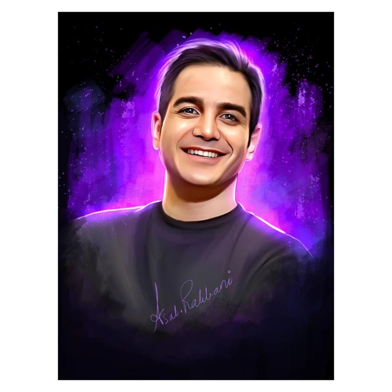 استیکر پارچه و لباس پاد آفرین مدل خواننده محسن یگانه کد 3176