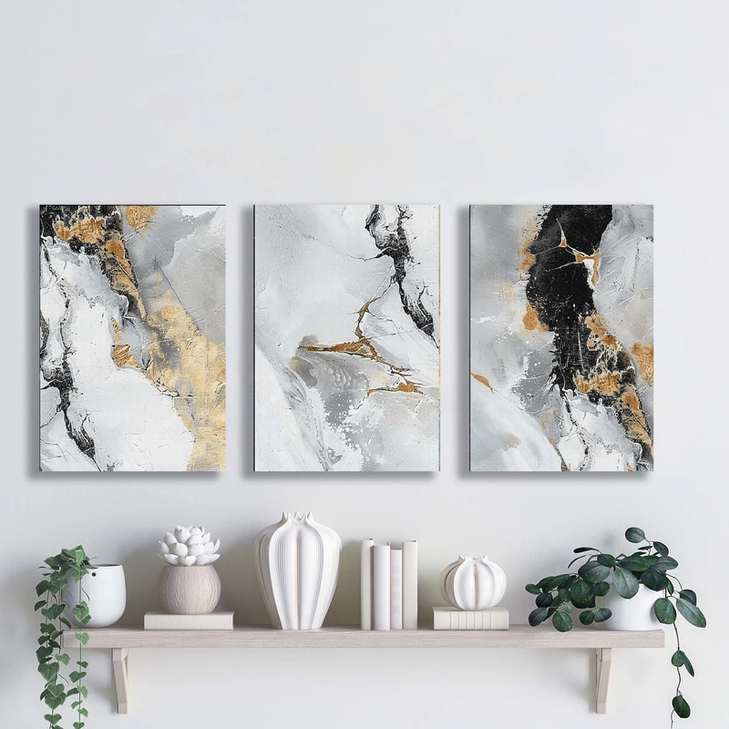 تابلو شاسی آتریسا مدل آبستره ATA145 مجموعه سه عددی