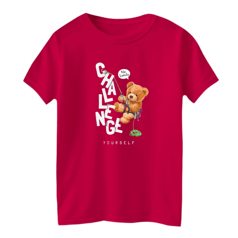 تی شرت آستین کوتاه بچگانه مدل تدی چالش