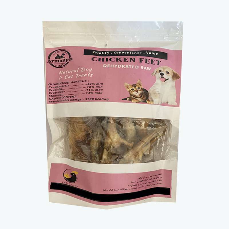 تشویقی سگ آرمان پت مدل پای مرغ حرارتی وزن 150 گرم