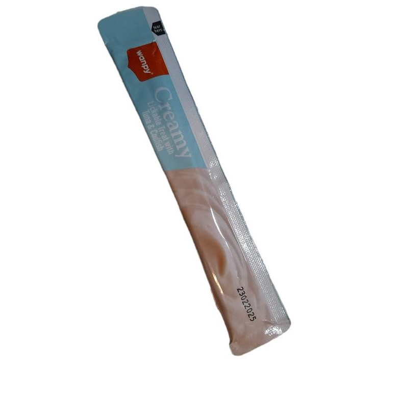 بستنی گربه ونپی ماهی تن و ماهی کاد مدل خامه ای وزن 14 گرم