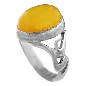 انگشتر نقره مردانه مدل عقیق شرف الشمس MSH2019