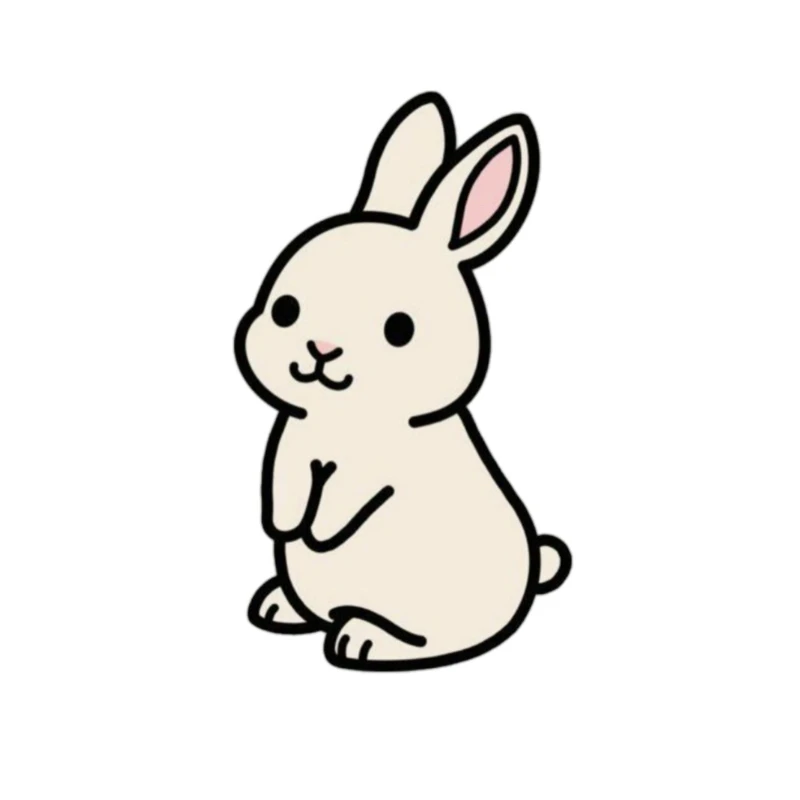 استیکر پارچه و لباس پاد آفرین مدل خرگوش بامزه جذاب کد 1232