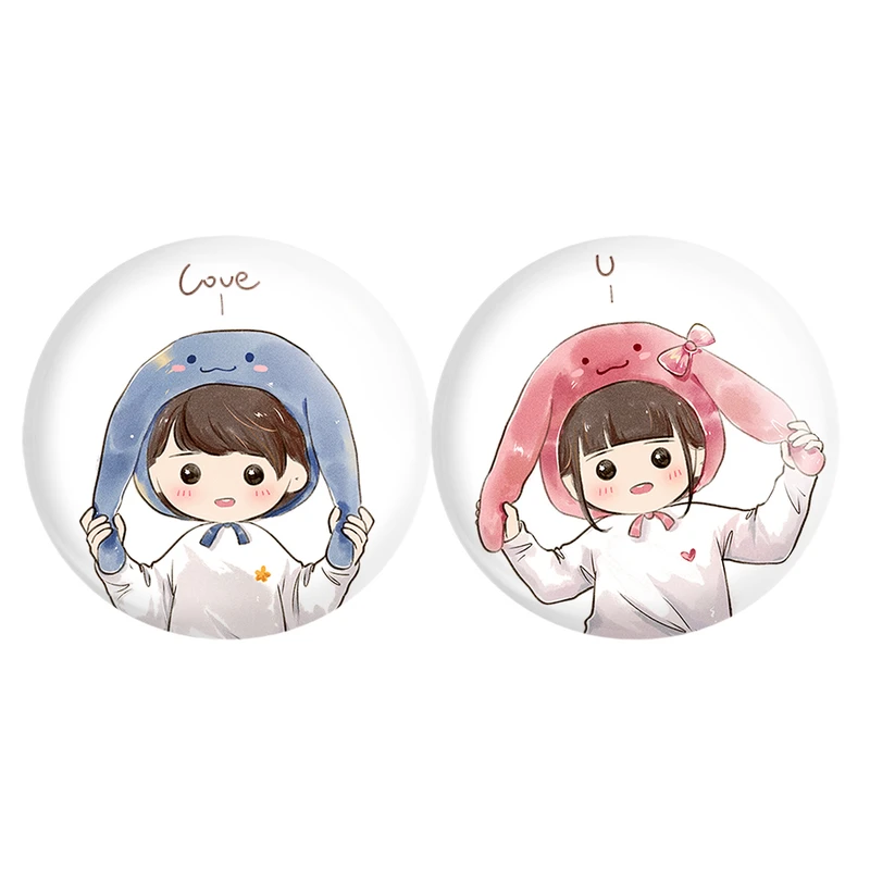 مگنت خندالو مدل عاشقانه Love کد A44 مجموعه 2 عددی