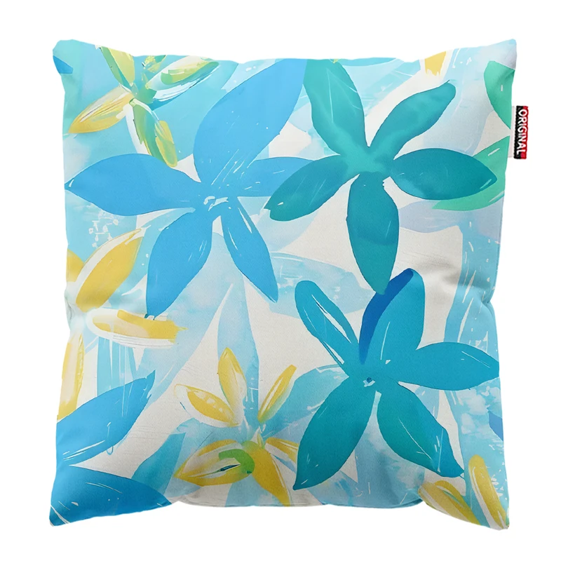 کوسن پاد آفرین مدل مینیمال طرح گل و برگ کد PK303492 سایز 30*30 سانتی متر