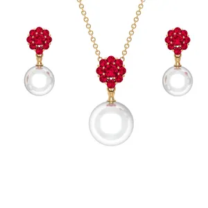 نیم ست طلا 18 عیار زنانه قیراط طرح فلاور کد GH1775