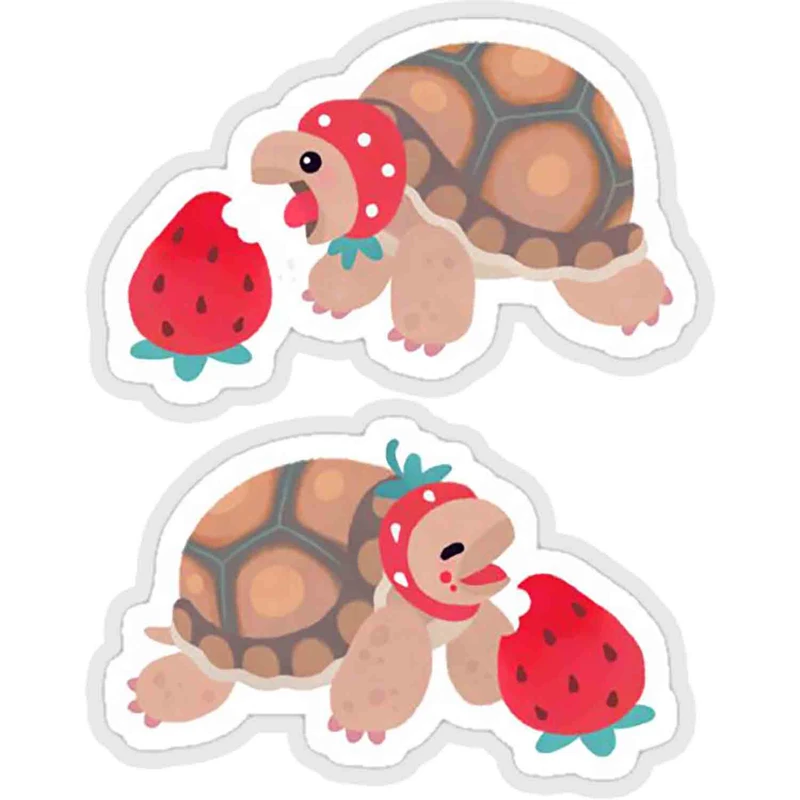استیکر لپ تاپ طرح tortoises love strawberries کد ST1915