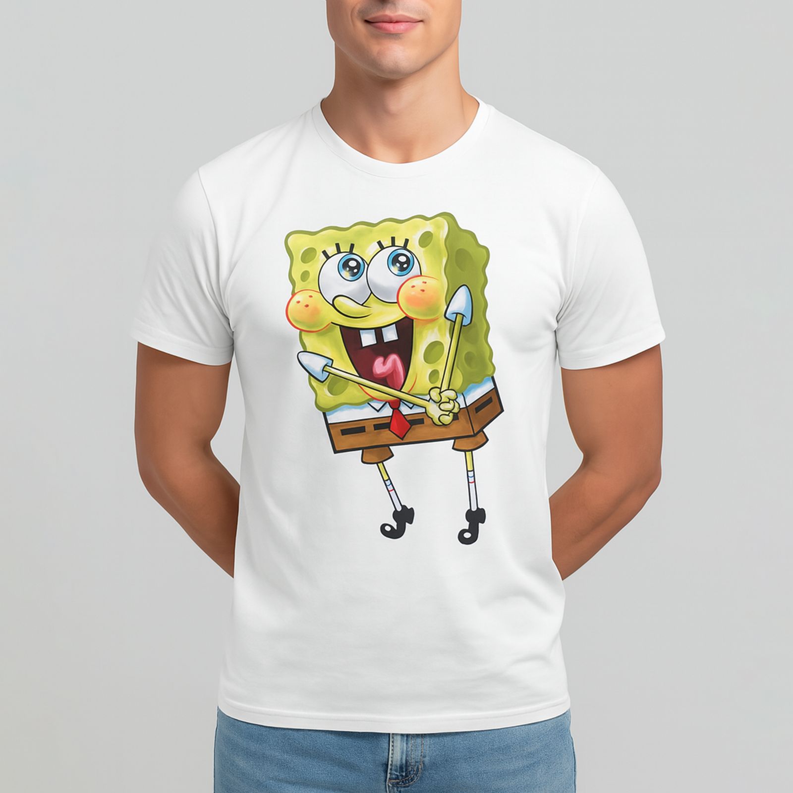 تی شرت آستین کوتاه مردانه زیزیپ مدل باب اسفنجی کد 1983T -  - 1