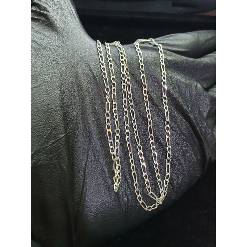 زنجیر نقره زنانه مدل فیگارو کد 3.90 زنجیر نقره زنانه مدل فیگارو کد 3.90