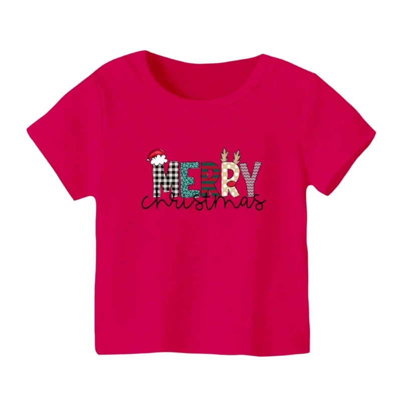 تی شرت آستین کوتاه بچگانه مدل نوشته کریسمس کد 27