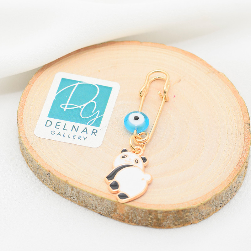 سنجاق سینه دخترانه دلنار گالری مدل پاندا و چشم نظر سنجاق سینه دخترانه دلنار گالری مدل پاندا و چشم نظر