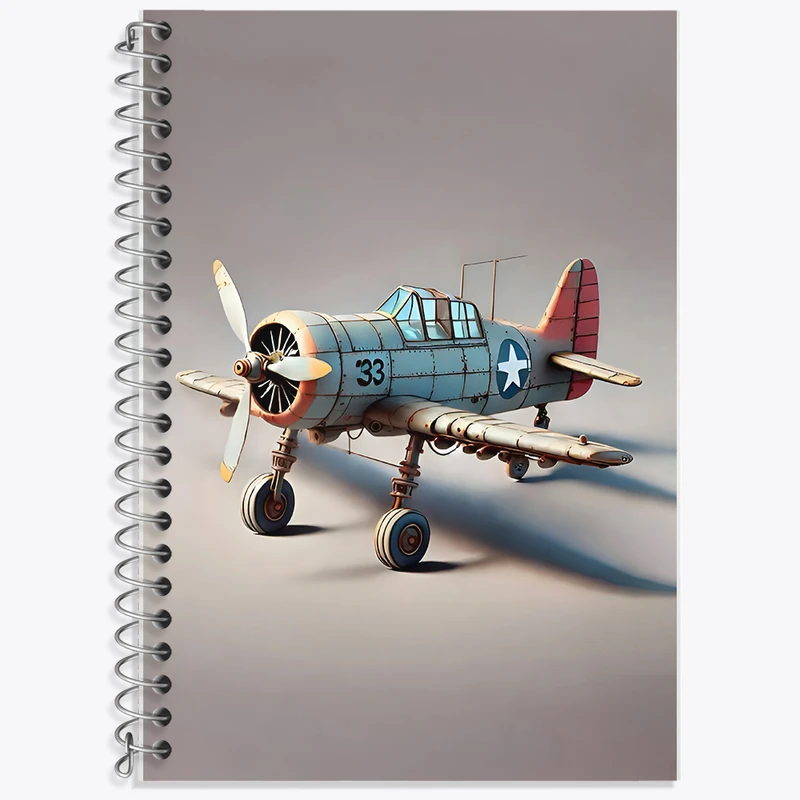 دفتر نت موسیقی 50 برگ خندالو طرح هواپیمای قدیمی کد F7933