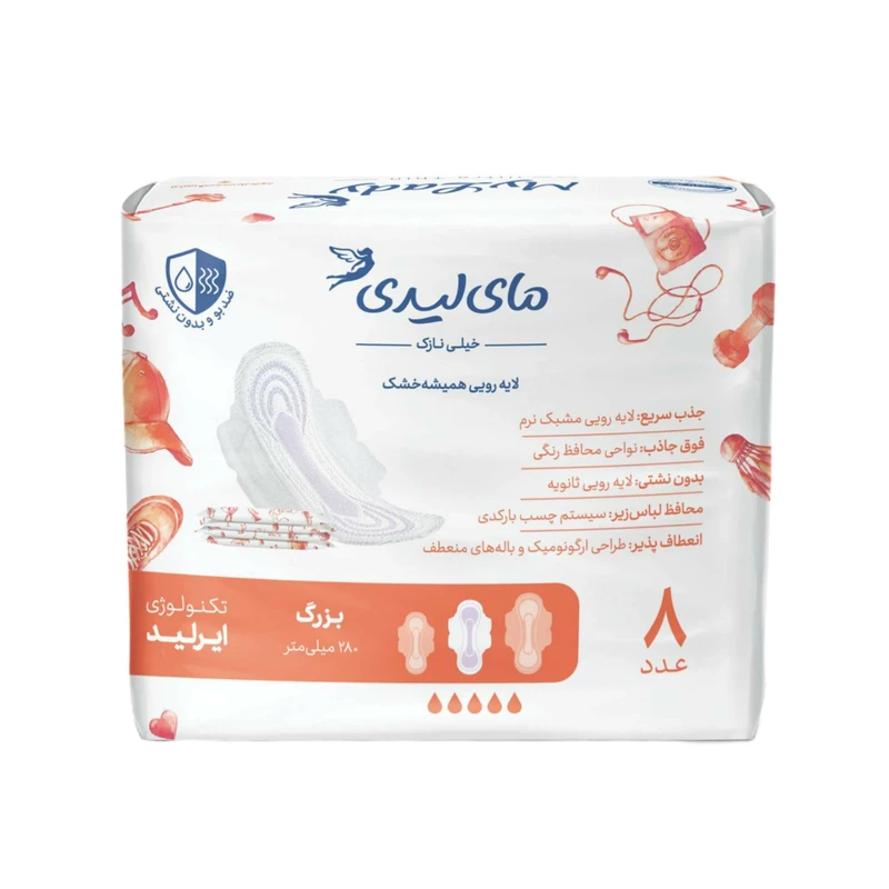 نوار بهداشتی مای لیدی مدل Instant Dry مجموعه 10 عددی