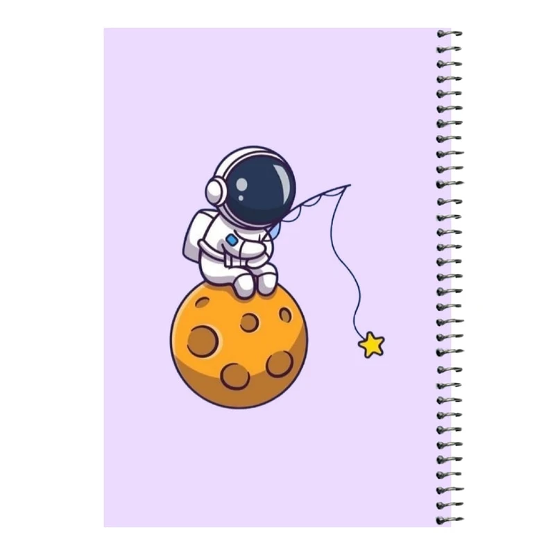 دفتر مشق 80 برگ اس جی مدل فضانورد و ماه کد 4