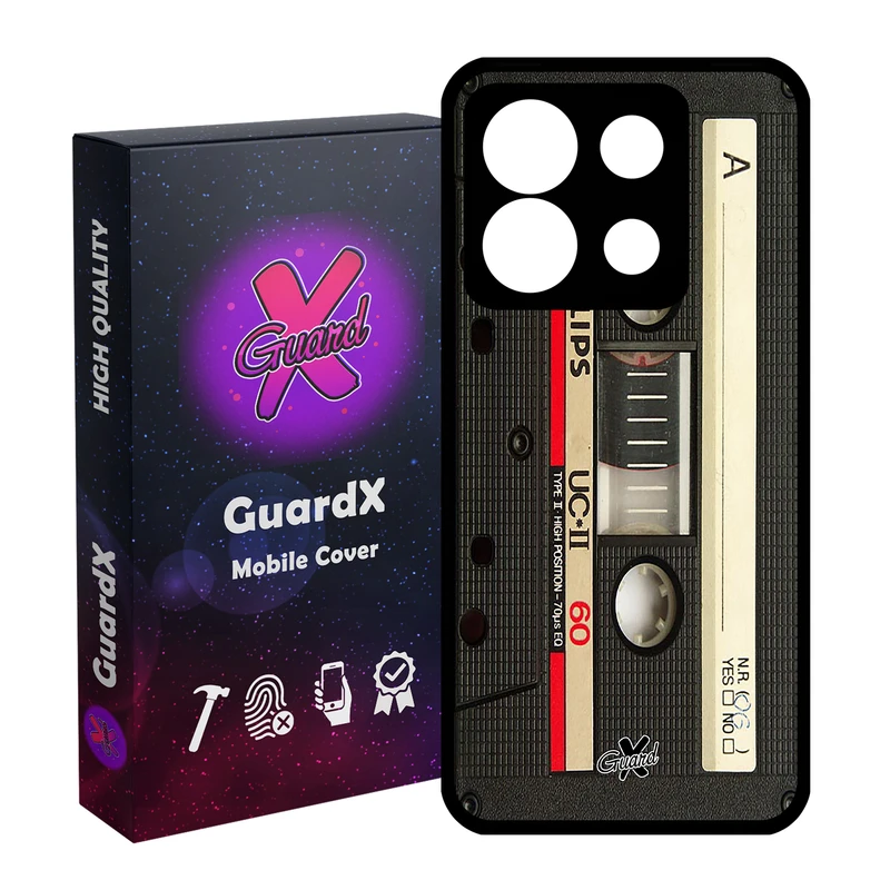 کاور گارد ایکس طرح Cassette مدل Glass10063 مناسب برای گوشی موبایل شیائومی Redmi Note 13 5G