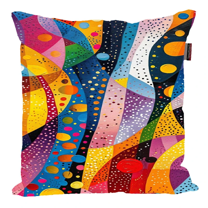 کوسن پاد آفرین مدل فانتزی طرح رنگی گرافیکی کد P956