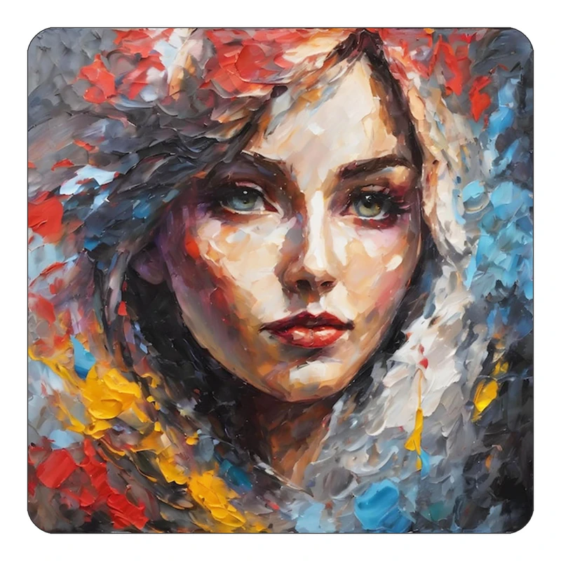 مگنت کاکتی طرح نقاشی رنگ روغن مدل mp70753