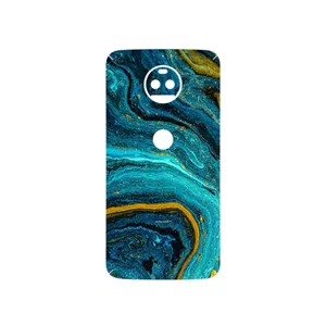 MAHOOT Turquoise marblewith golden streaks Cover Sticker for Motorola Moto G5S Plus