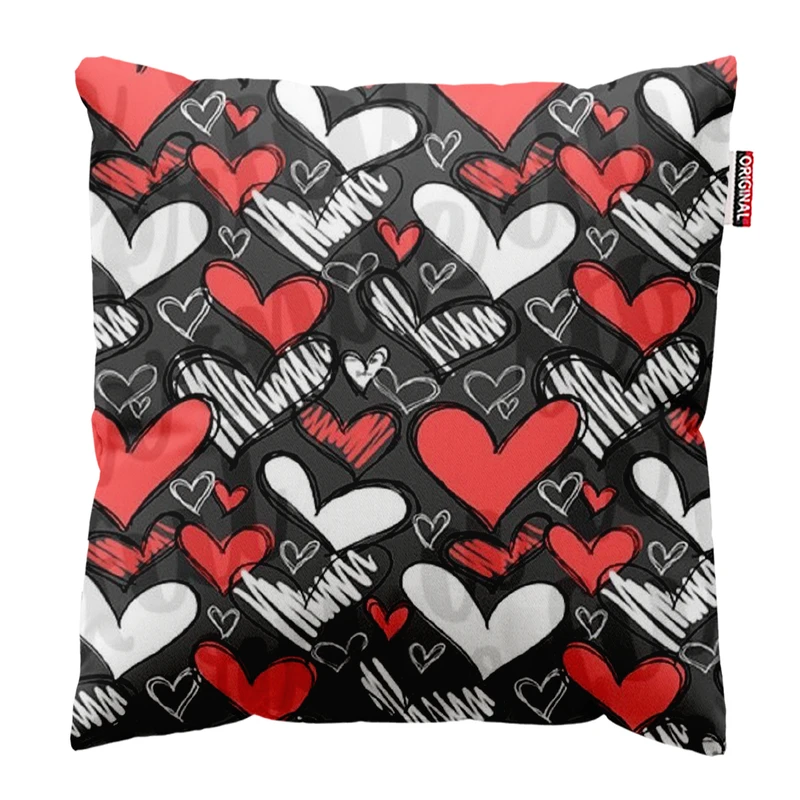  کوسن پاد آفرین طرح قلب کد 3460 سایز 30*30 سانتی متر