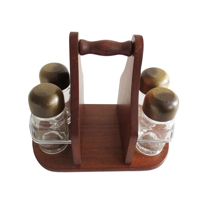 ادویه پاش مدل دو طرفه مجموعه 4 عددی به همراه استند