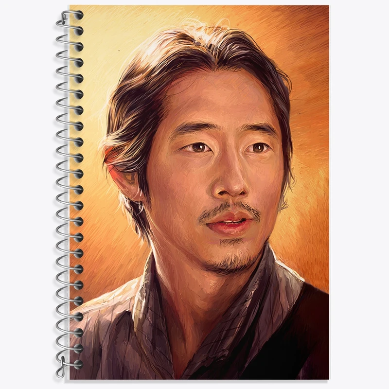 دفتر زبان 50 برگ خندالو مدل سه خط طرح گلن مردگان متحرک کد F877